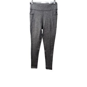 Tek Gear Workout Womens Gray High Waisted Running Leggings Pants Small Short NEW